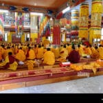 monks on last day of nine days of prayerschants for world peacenamke d3f4g7