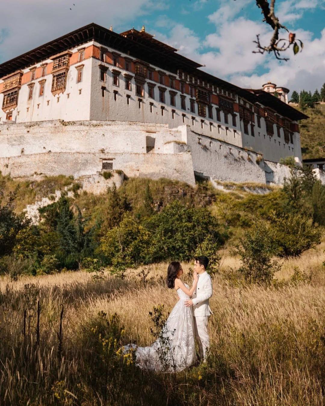 A romantic Bhutan honeymoon moment