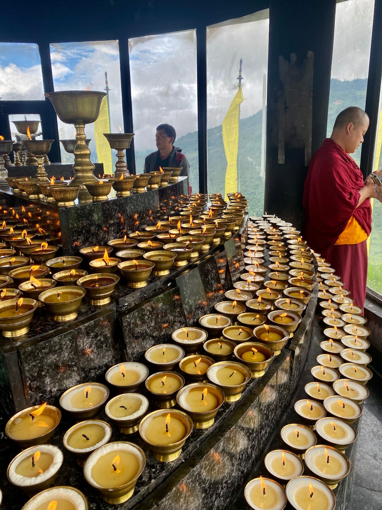 Butter Lamp Offering and Short Temple Visit