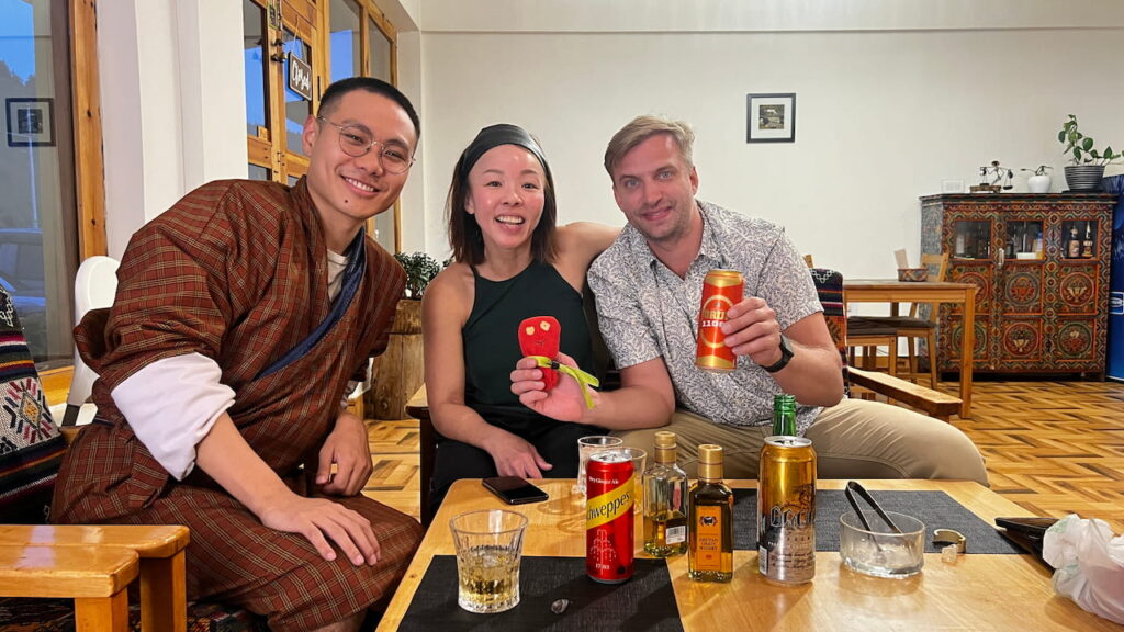 Thinley, founder of Saidpiece Travels, guiding a guest in Bhutan