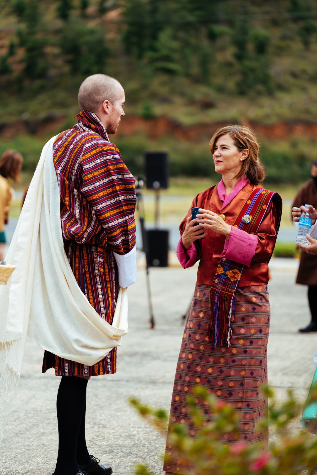 Traveller wearing traditional Bhutanese attire during a private Bhutan journey