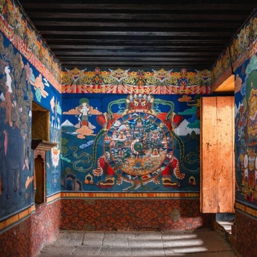 Bhutanese temple mural