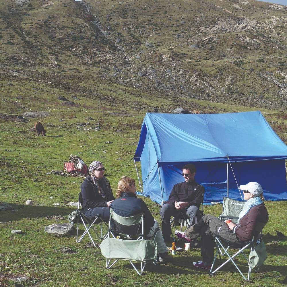 Camp beneath the peaks
