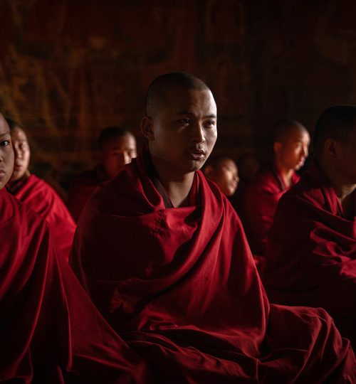 spiritual-and-wellness morning devotion illuminated prayers at chorten ningpo monastery bhutan rudy mareel